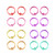 Titanium 14ga Captive Bead Ring Multi-Packs 4 Pieces