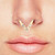Pear Shaped Bendable Cut Ring with 5 CZ Lined Design for Septum, Cartilage, Tragus Made of Surgical Steel