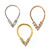 Paved CZ Teardrop Bendable Hoops Rings