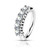 Surgical Steel Five Paved CZ Bendable Hoops