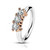 PVD Rose Gold Triple CZ Bendable Hoop