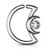 Clear CZ Crescent Moon Bendable Hoops