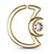 PVD Gold Crescent Moon Bendable Hoops Rings