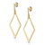 PVD Gold Dangle Square Bar Shape Cartilage Studs Earring