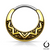 Septum Clicker Dotted Pattern Two Tone  Surgical Steel  16 Gauge