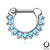 Septum Clicker CZ Jewels Surgical Steen Ion Plated 16 or 14 Gauge - 6 Colors Available