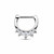 Silver Ion Plated Surgical Steel Septum and Daith Clicker with CZ 16ga 