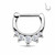 Five Prong CZ Clicker Hoops Septum Rings