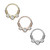 Coiled Wire Triple CZ Bendable Hoops