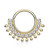 PVD Gold Ornate Paved CZ Bendable Rings