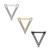 Paved CZ Triangle Clicker Hoops Septum Rings