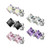 2PCS Prong Square CZ Earrings Studs