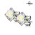 Aurora Borealis Square CZ Earrings Studs