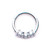 Surgical Steel Triple CZ Hinged Segment Rings
