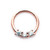 PVD Rose Gold Triple CZ Hinged Segment Rings
