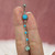 Turquoise Bead Dangle Belly Button Ring 14G