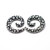 Spiral Skull Printed  (3mm up to 10mm)  Ear Stretchers 1Pair