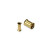 Pair of Small Gauge Gold Plated Double Flared Tunnel Ear Plug (12 gauge to 0 gauge)