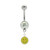 Smiley Face Logo Dangle Belly Ring
