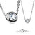 Solitaire CZ Round 316L Stainless Steel Pendant with Chain