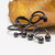 Captive Bead Ring 6pc Horseshoe Circular Barbell Twist Black CBR Lip 16G 8MM