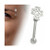Straight Barbell Eyebrow Ring Cut Out Design