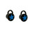 Pair of Blue and Black Star Design Acrylic Screw Fit Ear Plugs