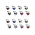 16PCS 5mm CZ Balls Dermal Tops Piercings 14G