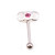 Sterling Silver Eyebrow Ring with Jewel