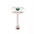Sterling Silver Eyebrow Ring with Jewel