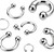 Internally Threaded Ball Horseshoe Circular Barbells