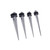 316L Surgical Stainless Steel Ear Taper with 2 Black O-Rings - TAPER