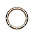 Surgical Steel Hinged Segment Hoop Rings with 5 Flush Set Front Facing Petite Crystals