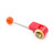 Colorful Acrylic Whistle and Skull Design Tongue Barbell 14ga