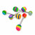 4PCS Acrylic Striped Balls Straight Barbell