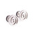 Pair of Silver Plated Spiral Brush Design Faux Plugs 16G