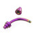 Externally Threaded Stair Spike Curved Barbells Eyebrow Rings