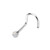 White Opal Top Nose Screw Studs
