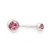 Pack of Two Belly Rings- Surfer Cubic Zirconia Star Design and Double CZ 14ga Surgical Steel