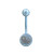 14 gauge Titanium Belly Button Ring / Ying Yang Logo Design