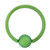 Titanium Green Captive Bead Rings