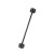 Titanium Industrial Barbell with Black Acrylic Dice 