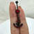 Dangle Red CZ Anchor Belly Ring