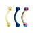 Titanium PVD Ball End Curved Barbell