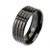 Solid titanium Grooved Finger ring