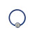 Dark Blue Anodized Titanium Ball Closure Hoop (14g, 16g, or 18g) 