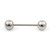 Straight Barbell Surgical Steel 14G 13/16 in- 20mm (8mm balls)-Sold Each