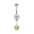 UM Logo Dangle Belly Button Rings
