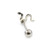 Snake Design Tongue Barbell 14G 316L