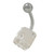 UV Clear Acrylic Dice Belly Ring
